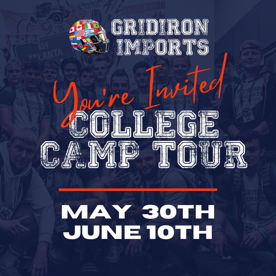 Thankfull to announce that I have received an invitation for the <a href="/GridironImports/">Gridiron Imports Foundation</a> college camp tour!🙌🏽