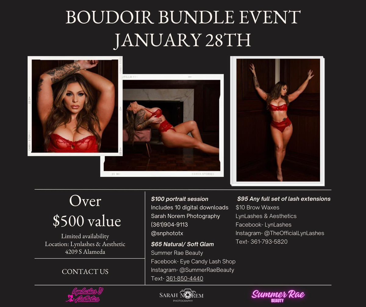 LynLashesByTim's tweet image. LynLashes is hosting a pop up boudoir photo shoot at the salon January 28th there will be limited availability! 

Valentine’s Day is around the corner 🥰 This would be a perfect gift for your hunny 😍 contact me for details 🔥