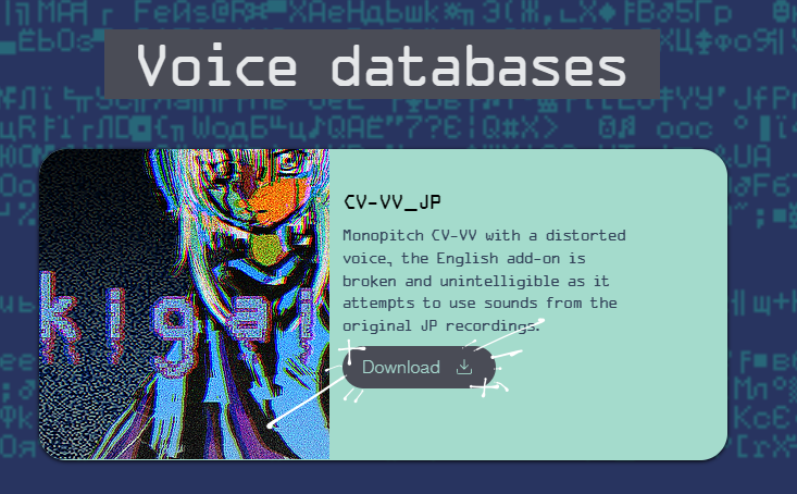 VoiceFace_Team's tweet photo. ✨KIGAI has finally been released! To download, go to KIGAI's page on our website, scroll to the bottom, and press "Download."
❔KIGAI is compatible with both vanilla UTAU and OpenUTAU (OU is recommended!) Please use him freely and have fun! #UTAU #voiceface https://t.co/HXsT8JZOaE