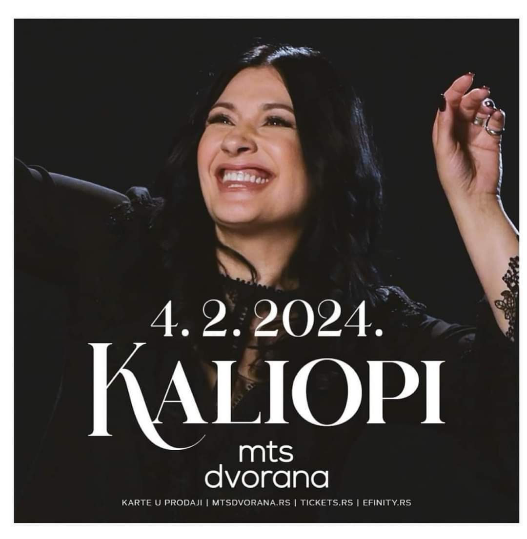 vasilzafirchev's tweet photo. Концерт на @Kaliopi_KMP во Белград 👇
#kaliopi #concert #mtsdvorana #belgrad #soon https://t.co/h42vMikXv6