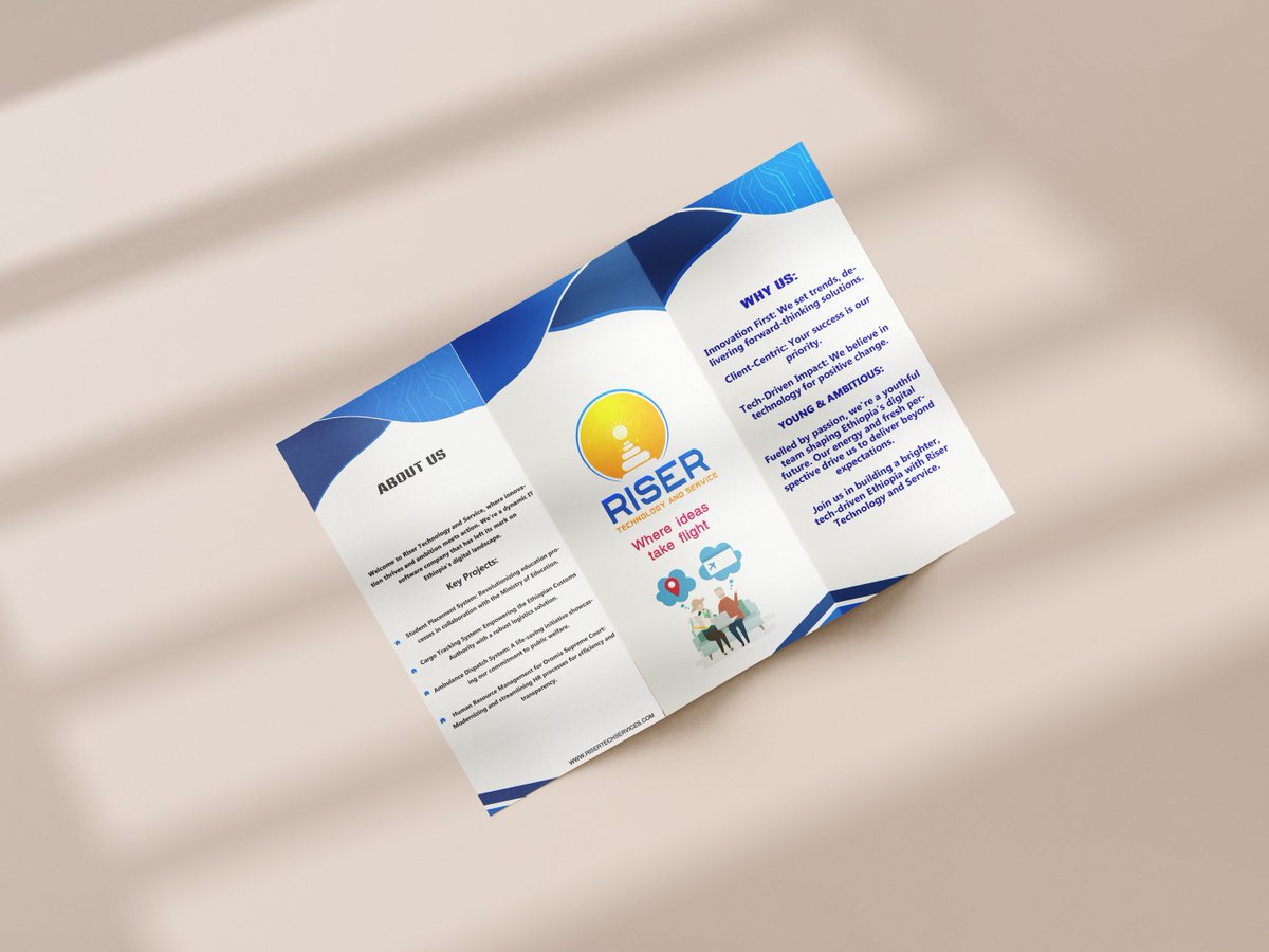 TiretGraphics's tweet image. Our professional design team specializes in creating eye-catching flyer and plastic business card designs for Riser Technology and Service PLC. With our branding expertise and high-quality printing services, we guarantee a stunning and impactful design that