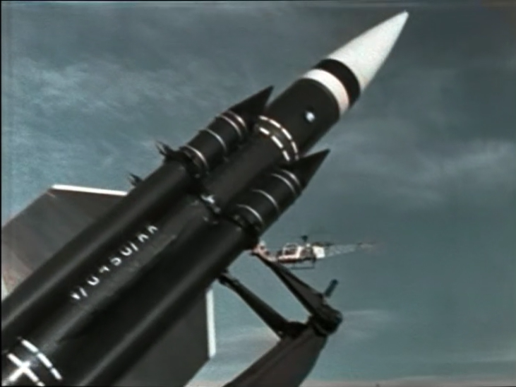 DWUDatabase's tweet photo. The ending is quite effective (as is this shot of the helicopter flying behind the missile) but it is a shame the peace conference plotline is side-lined and then dropped altogether. #DoctorWho #MindofEvil https://t.co/OfC2pwTM5E