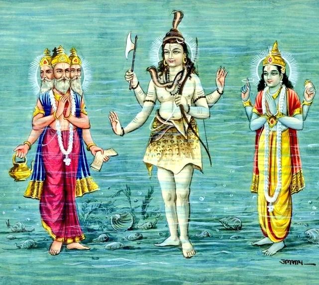 Anti_Congressi's tweet photo. Brahma, Vishnu, Mahesh the Creators, the Saviors, the Protectors of Universe 🙏🕉️🙏 https://t.co/qUZxolNU9B