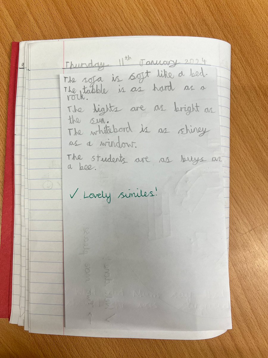 Descriptive Diagrams 📝 

- The children had to sketch the setting we were in. 
- They had to use expanded noun phrases and similes to label the setting. 

This was in prep for upcoming Eng work where I would like the children to be more detailed with their descriptive writing.