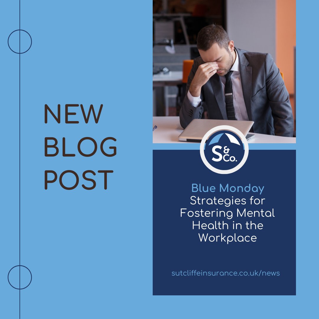 NEW BLOG: #BlueMonday - Strategies for Fostering Mental Health.

Recognising the impact of mental health on absenteeism &amp; overall work performance, employers can implement a range of strategies to cultivate employee wellbeing&gt; sutcliffeinsurance.co.uk/news/blue-mond…

#worcestershirehour