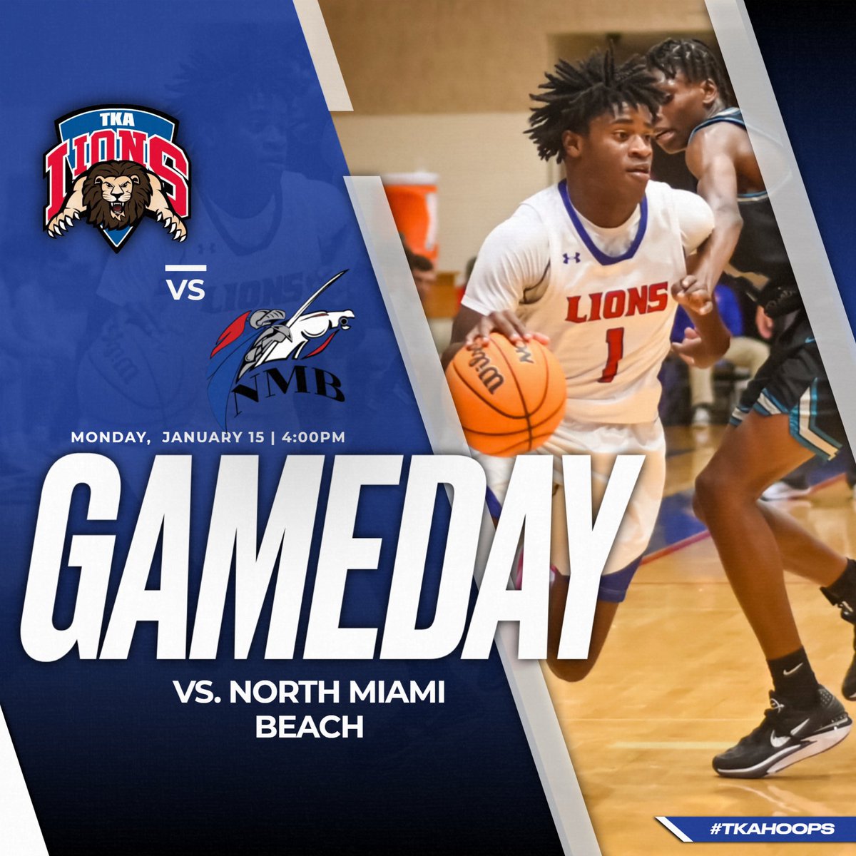 The 13-4 Lions are in action today the Olympic Heights MLK Classic taking on North Miami Beach at 4 pm. #tkahoops 🏀

<a href="/pbphighschools/">Post on High Schools</a> <a href="/PBCBBallForum/">#PBCHOOPS</a> <a href="/CoachGLeMon/">Garret LeMon</a> <a href="/ESPNWestPalm/">ESPN WEST PALM (106.3 FM)</a> <a href="/TKAWPB/">The King's Academy</a>