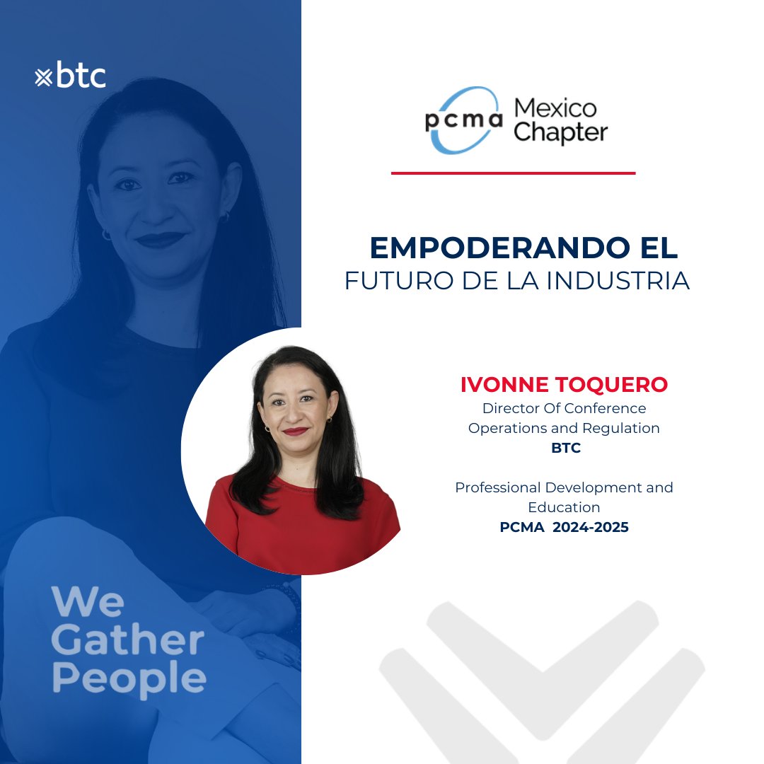 BTCamericas's tweet photo. ¡Celebramos el nombramiento de nuestra Director Of Conference Operations and Regulation en la mesa directiva 2024 de @PCMA_MexChapter como Professional Development and Education!🤩Un claro ejemplo de liderazgo femenino💪. 
👉https://t.co/dv7otHeEE8  
#PowerWoman #WeGatherPeople https://t.co/3RkVEOZUqa