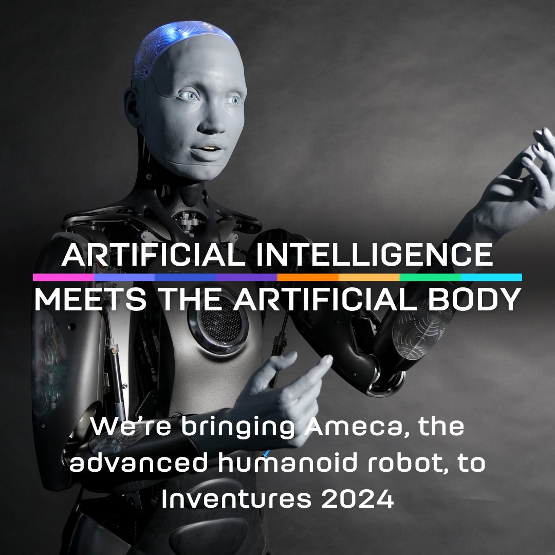 Alberta Innovates (@abinnovates) on Twitter photo Ameca, the world's most advanced humanoid robot, will engage with <a href="/ABInnovates/">Alberta Innovates</a> CEO <a href="/LauraKilcrease/">Laura Kilcrease</a> at <a href="/INVENTUREScan/">Inventures Canada</a> 2024 🤖
Discover the future of human-robotics technology and much more in Calgary on May 29-31.
Read the news release: bit.ly/3RY0Vkw
<a href="/engineered_arts/">Engineered Arts</a> Ameca, the world's most advanced humanoid robot, will engage with <a href="/ABInnovates/">Alberta Innovates</a> CEO <a href="/LauraKilcrease/">Laura Kilcrease</a> at <a href="/INVENTUREScan/">Inventures Canada</a> 2024 🤖
Discover the future of human-robotics technology and much more in Calgary on May 29-31.
Read the news release: bit.ly/3RY0Vkw
<a href="/engineered_arts/">Engineered Arts</a>