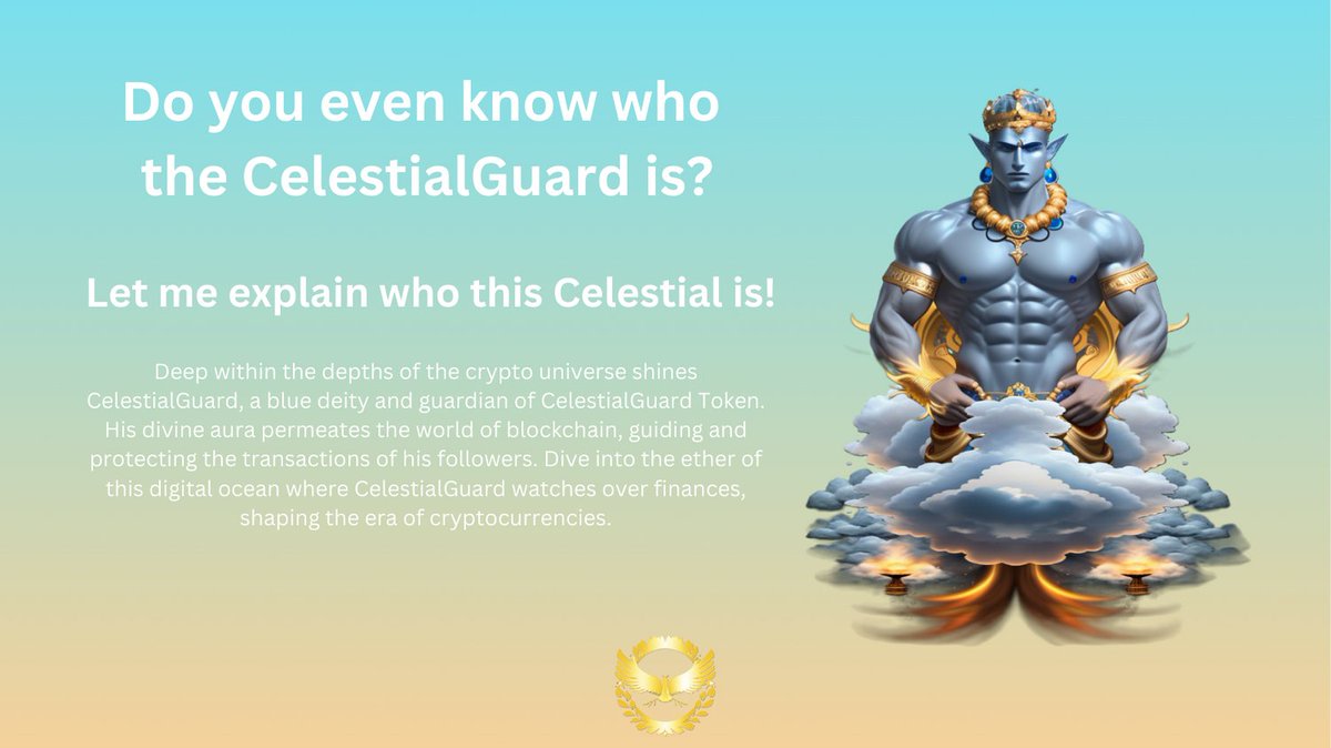 CG_Token's tweet photo. Do you even know who the CelestialGuard is?
#CelestialGuard #CG #100x #memecoin #coinmarketcap #coingecko https://t.co/bRKmh33Sih