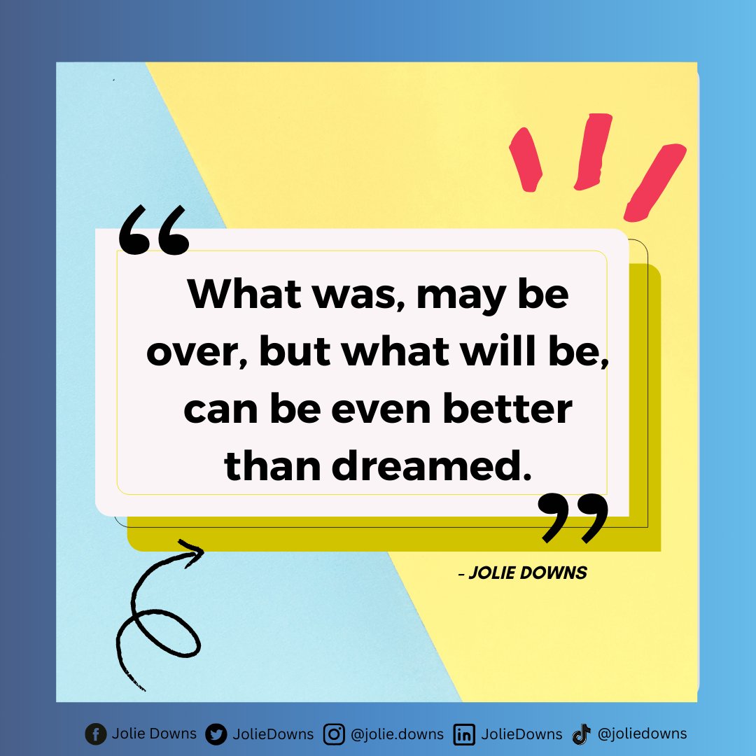 JolieDowns's tweet image. In the mix of darkness it can be so hard to see the light, but you can pick up the pieces and start over, at any age. Even if we aren’t ready for it, sometimes life requires us to turn the page onto a new chapter.

#thriving #thrivingafter40