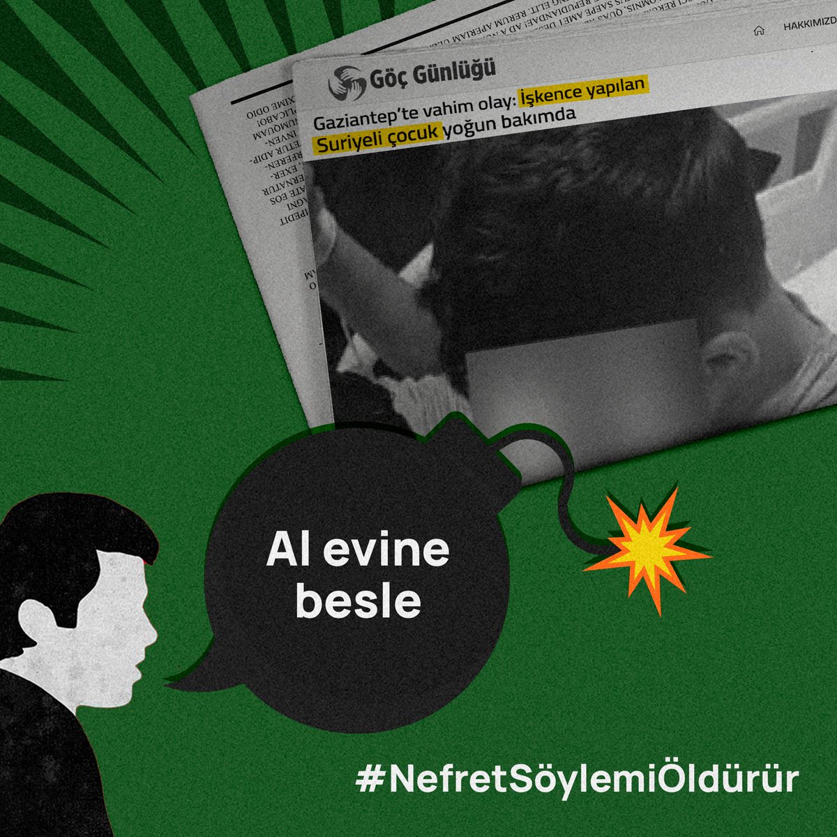Al evine besle cümlesi gerçekten size rahatsız edici gelmiyor mu? Duyarken de kullanırken de. Nefret söylemi de değil, çok aşağılık bir şey bu. 

#NefretSöylemiÖldürür
