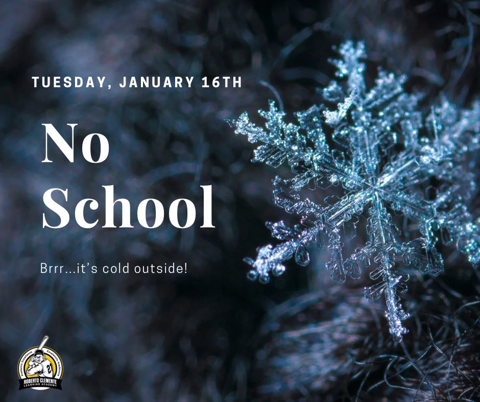 Due to the inclement weather, all DPSCD schools and Central Office locations will be closed tomorrow, Tuesday, January 16th. 
Be safe and stay warm! 🥶❄️🥶