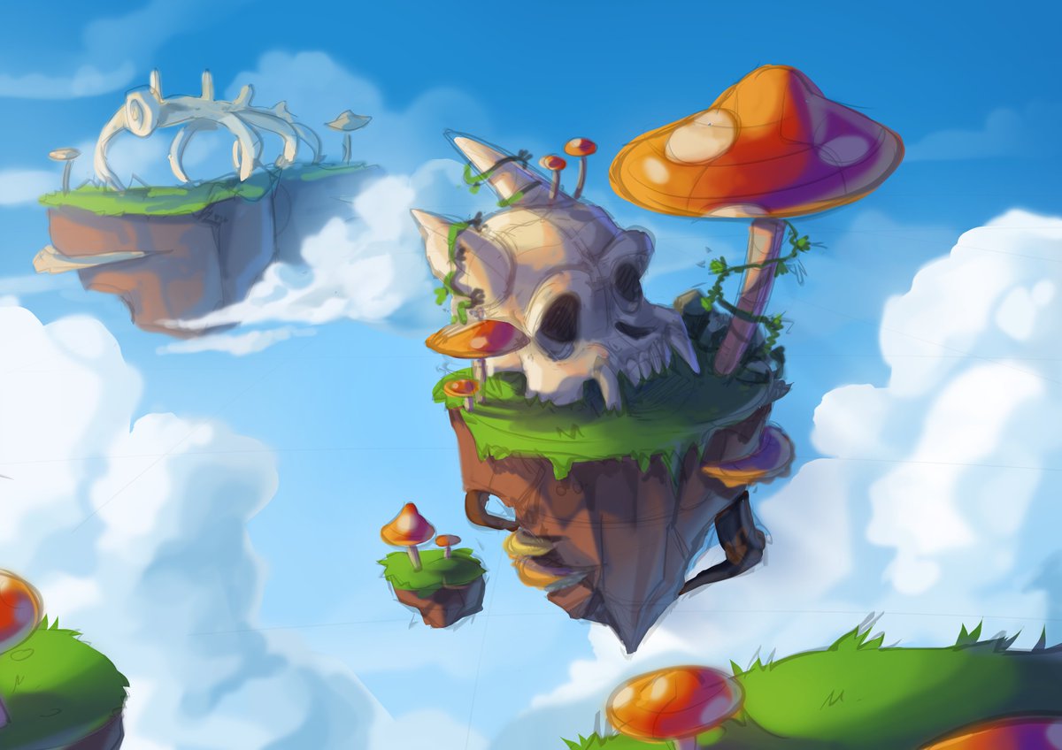 Alyliiee's tweet photo. Floating Island concepts (WIP)!
For a 3D &amp; digital paint workshop 🤗 https://t.co/3dgWGC7uHw