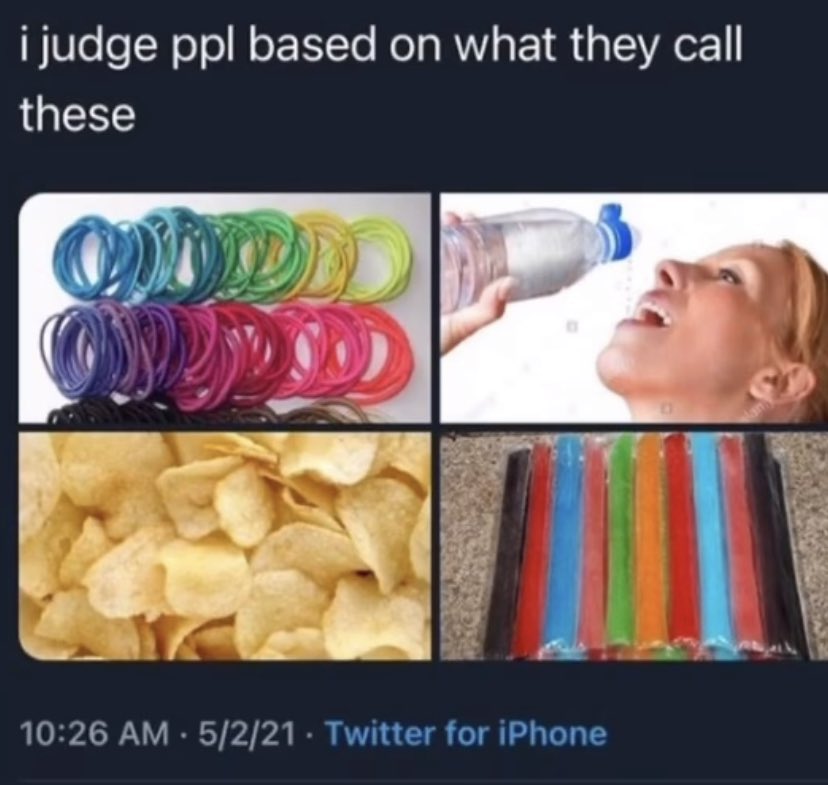 BigJimboPickens's tweet photo. Hair ties, why are you drinking from a water bottle like that, chips, freezies 

(Putting the image back into this qrt chain) https://t.co/HApUY09CIl