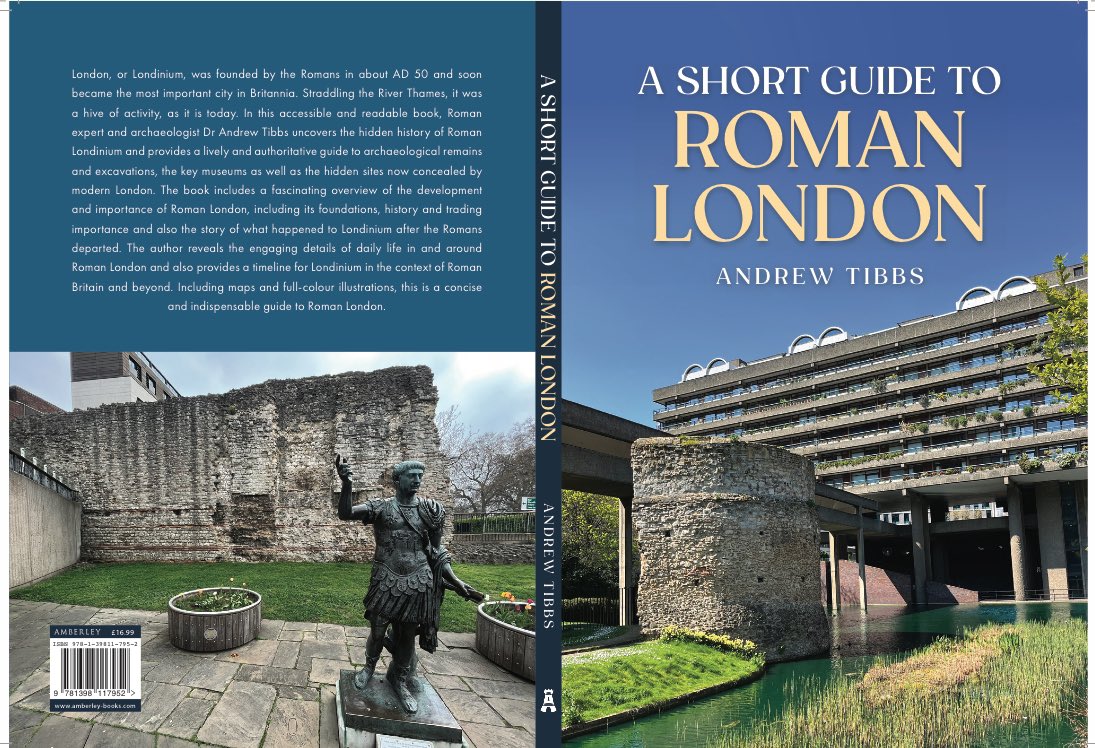 Hot on the heels of the current book is the cover for the next one. Not sure I should be sharing this but I’m really pleased with it - A Short Guide to Roman London, due out in the spring