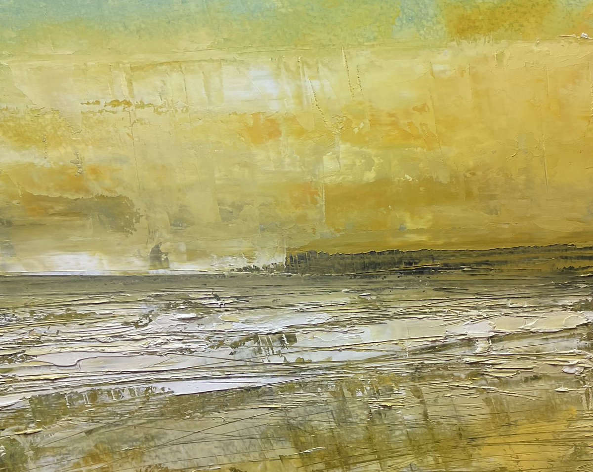 daiwillart's tweet image. Oxwich Bay and Langland Bay, Gower, oil, #gower #oxwichbay #langlandbay #gowerpeninsula