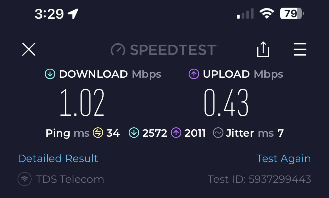 Tomorrow, we see if <a href="/tdstelecom/">TDS Telecom</a> will actually come through or if we get to kick them to the curb for <a href="/Starlink/">Starlink</a>