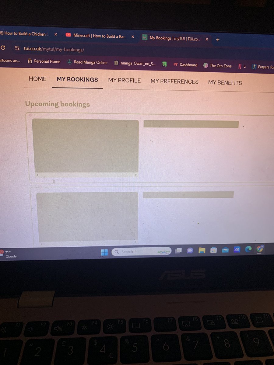timewaster77's tweet photo. @TUIUK tried again to pay money off my holiday. My bookings won’t load on iPad, phone or laptop! Pic for reference. Cookies accepted, background cleared etc! So annoyed. Online is supposed to be easier! https://t.co/pmSvC9xseT