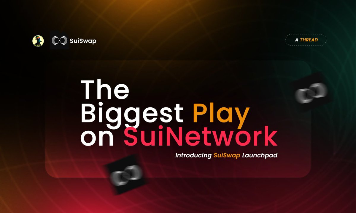 The biggest play on <a href="/SuiNetwork/">Sui</a> is <a href="/suiswap_app/">Suiswap</a>, and this is becoming more obvious

With a recent launch of their launchpad, <a href="/suiswap_app/">Suiswap</a> has shown to have a team that aims at constantly developing the product for the long term

I have my long-term bag on this product and will be