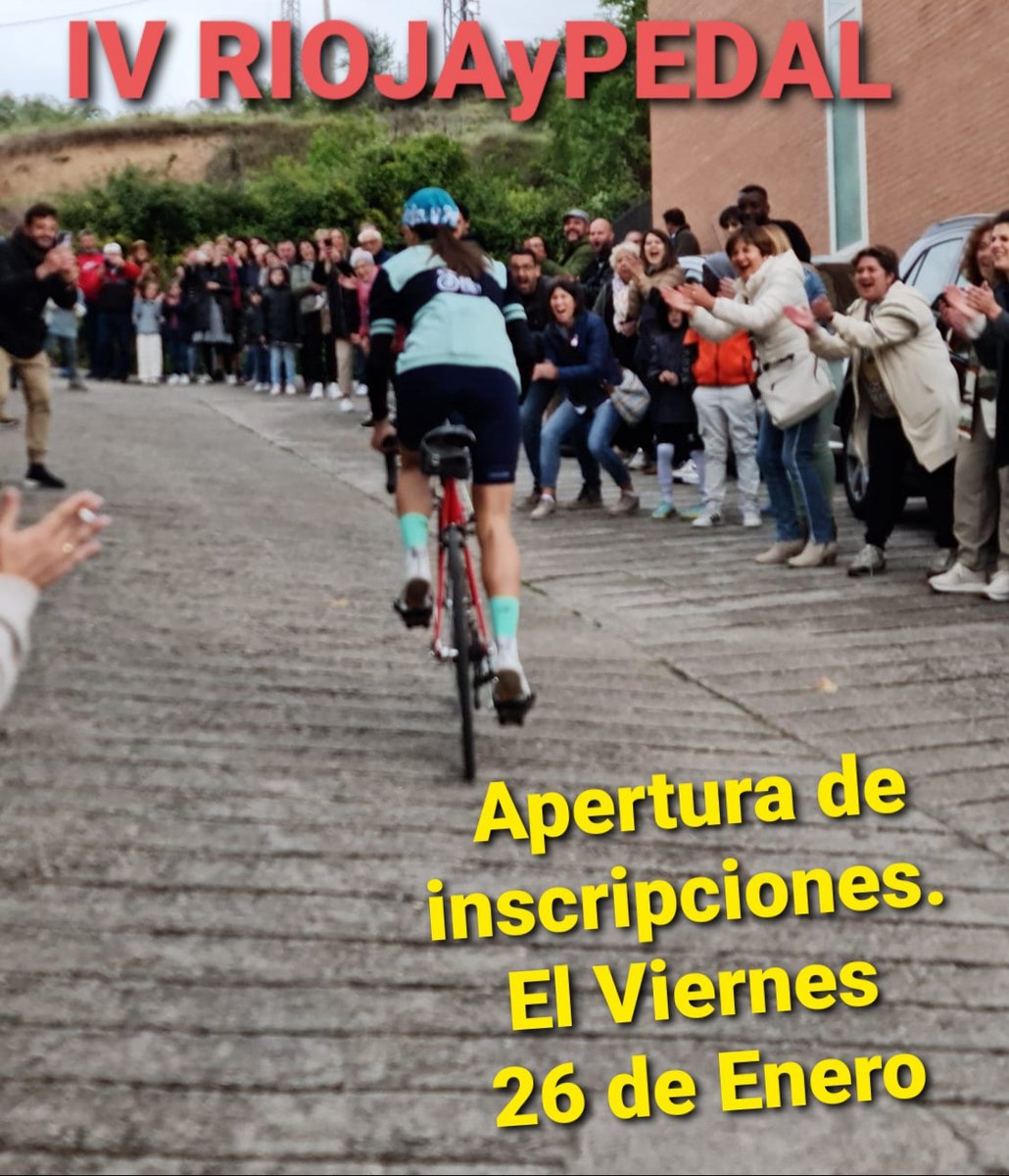 RiojaYpedal's tweet photo. ⏰ En vez de ir contestando uno a uno, que ya empezáis a ser muchos,🥰 os anunciamos que este viernes abrimos inscripciones.
Ya sabéis. Del 17 al 19 de Mayo.
Os iremos informando del programa.
El Reglamento 2024 ya está colgado en la web.
🚴‍♂️🚴‍♂️🚴🚴‍♀️🚴‍♀️🚴‍♂️🗽😉 https://t.co/g7HyWkf5IX