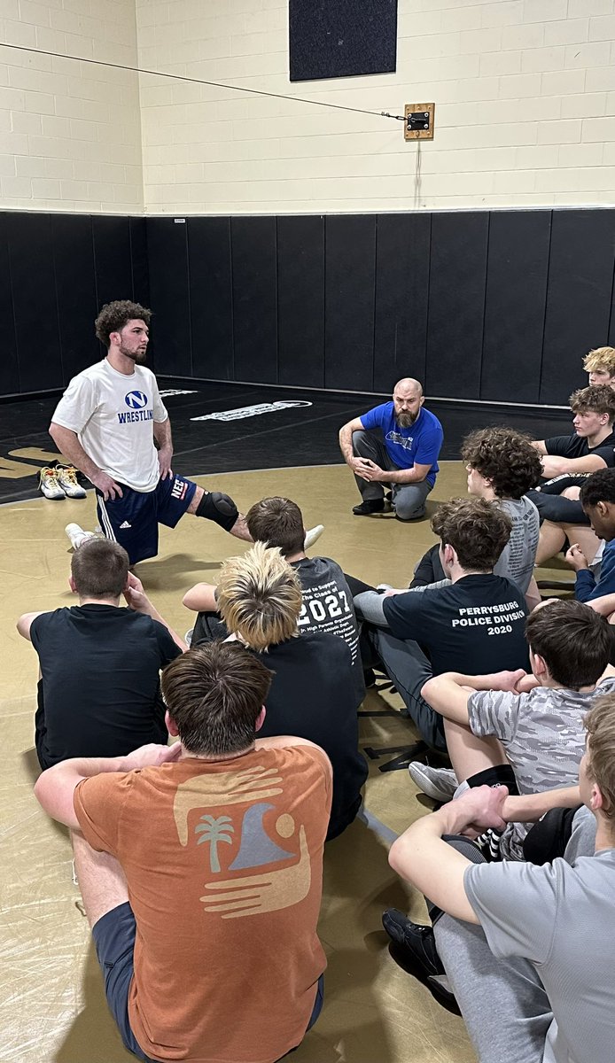 PBURG_Wrestling's tweet photo. Thanks for poppin in this morning @sammysasso .  Appreciate you taking the time to share your insights with our kids! https://t.co/P12Pp3rNSy