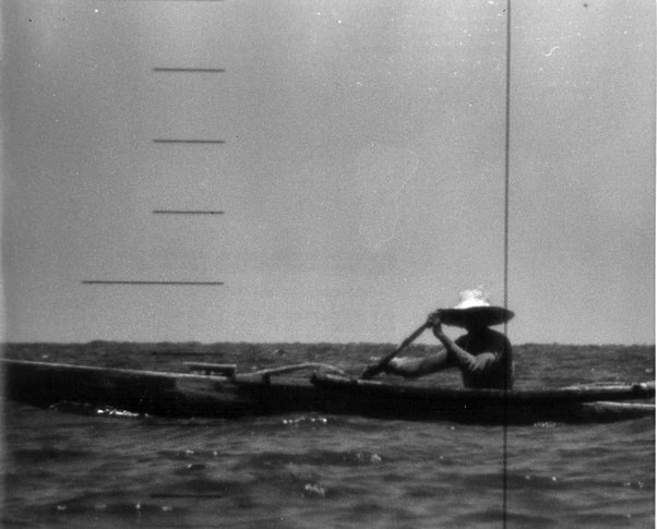 Throughout the USS Triton's secret mission to circumnavigate the world submerged, the only unauthorized individual to spot the submarine during those sixty days was a Filipino man on his canoe, who noticed its periscope. April 1, 1960.

The Captain, Edward Beach, later wrote in