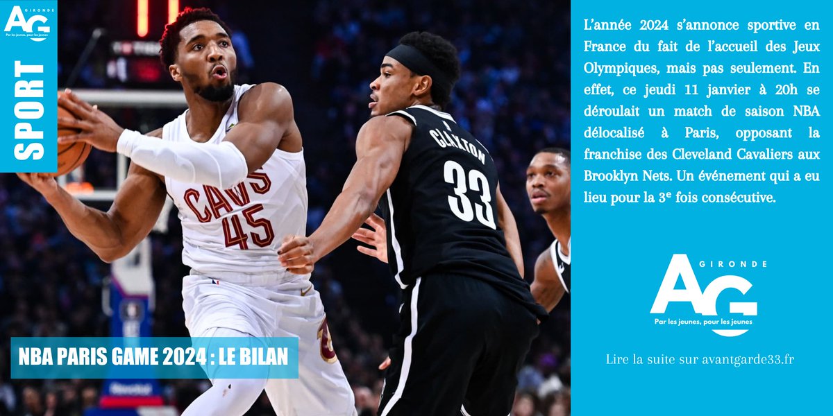 AGarde33's tweet photo. [SPORT]
📢 NBA PARIS GAME 2024 : LE BILAN

📰 Article à lire juste ici : https://t.co/HsO6aAqQei https://t.co/z9tp6Tulo4