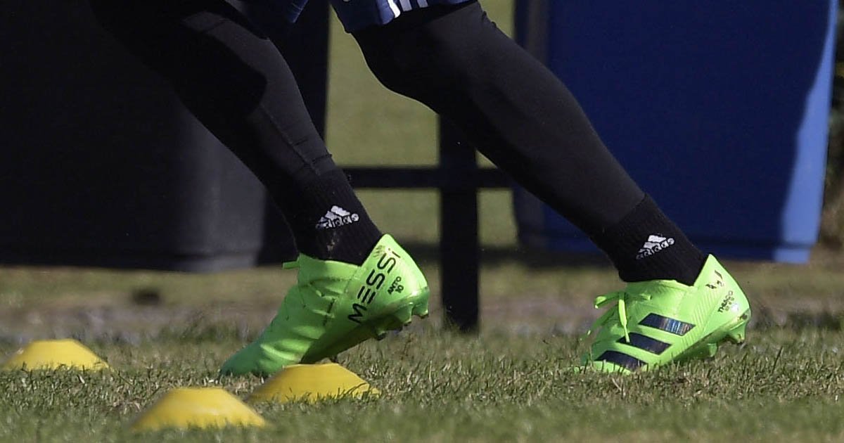 Messi's 2018 WC wheels  .@adidasfootball Nemeziz 18.1