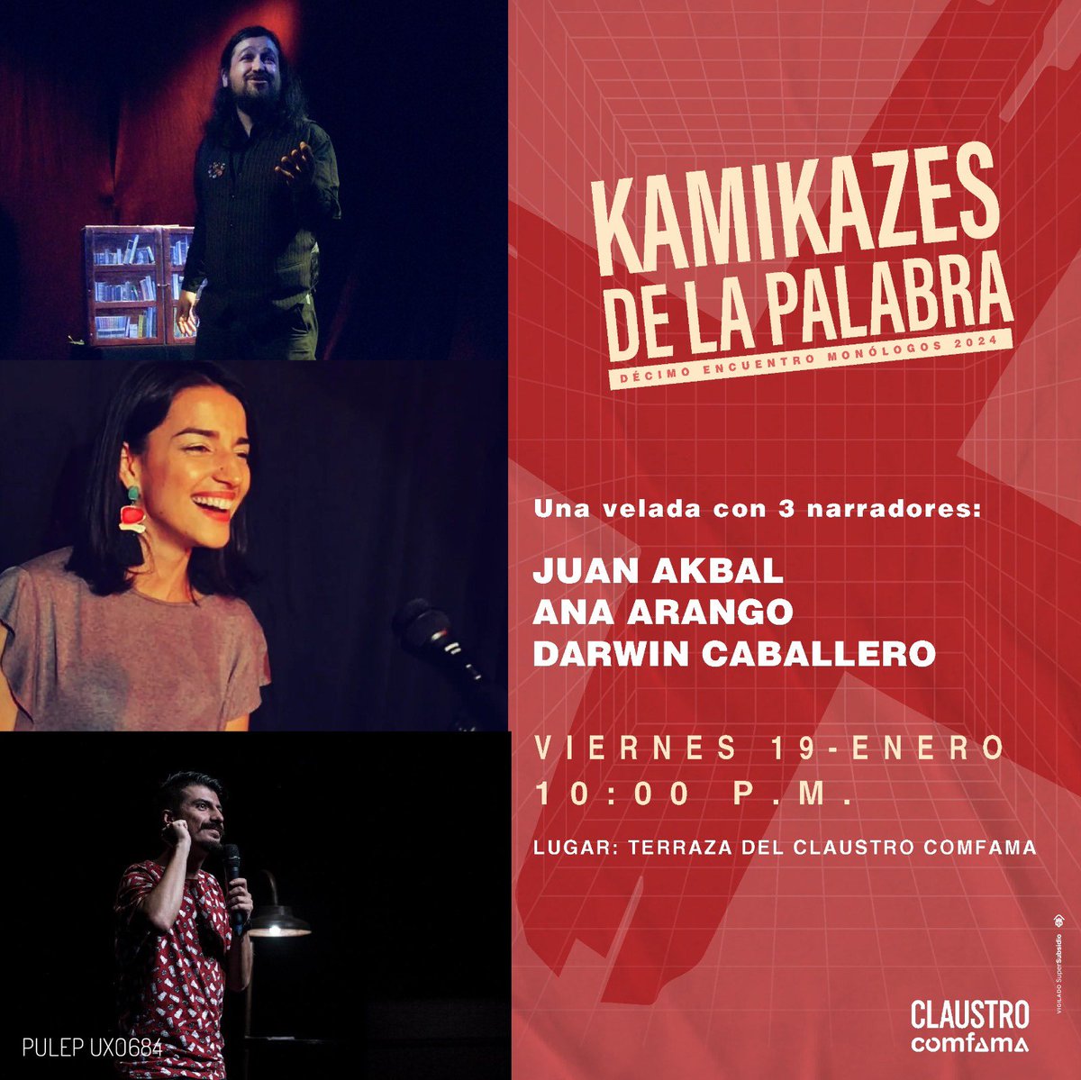 Danielsuarezvoz's tweet photo. Kamikazes de la palabra en el #ClaustroComfama https://t.co/w1DrYkH6qO