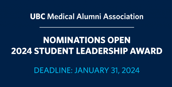 UBCMeds's tweet photo. MAA Student Leadership Award Nomination Applications are out! Deadline: Wed, Jan 31, 2024. 

More info can be found here: https://t.co/wIVxZ08HFA

Nomination form link: https://t.co/MFheSn38GS https://t.co/sUIMwcKrca