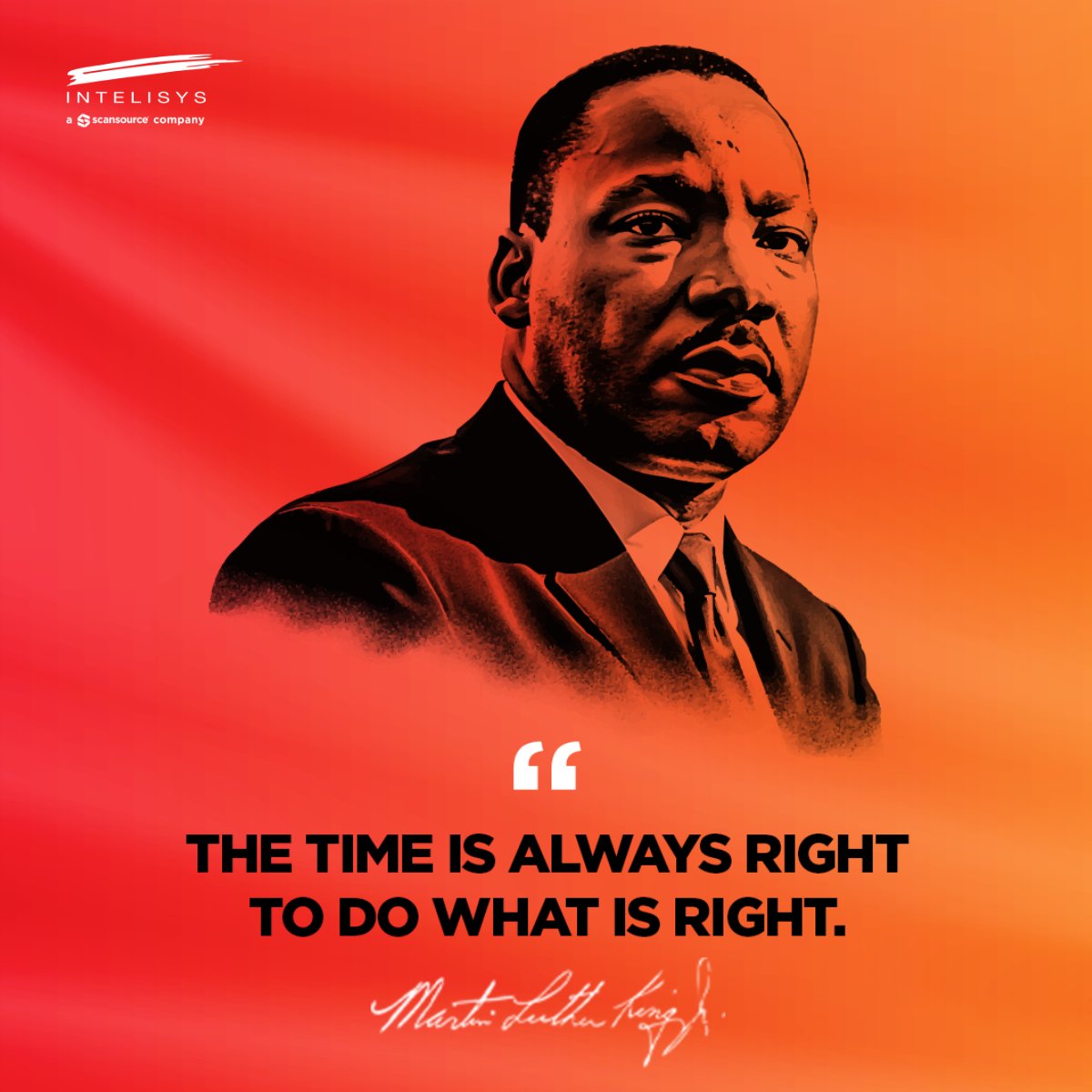 Today, <a href="/IntelisysCorp/">Intelisys</a> honors the incredible legacy of Dr. Martin Luther King, Jr. Driven by a vision of a more unified America, his fight for societal change, equality, economic justice, international peace, and human rights for all lives on. #MartinLutherKingJrDay