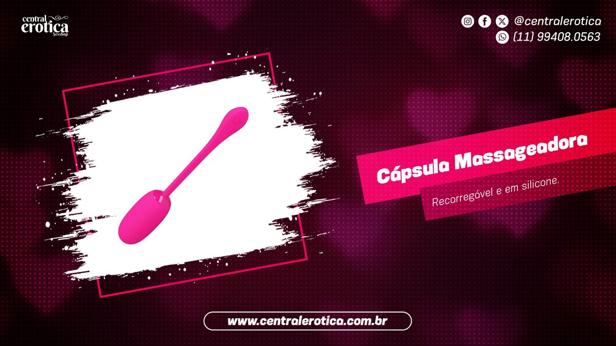 centralerotica's tweet image. Sinta, explore e tenha 0rg@sm0s ainda mais intensos! 🥵🔥

🌐 centralerotica.com.br/acessorios/cap…

📲 WhatsApp: (11) 99408-0563
🇧🇷 Envio imediato para todo o Brasil!
🛵 SP/Capital em até 3 horas!

#CentralErótica #SexShop #Cápsula #Massageadora #Recarregável #PrettyLove