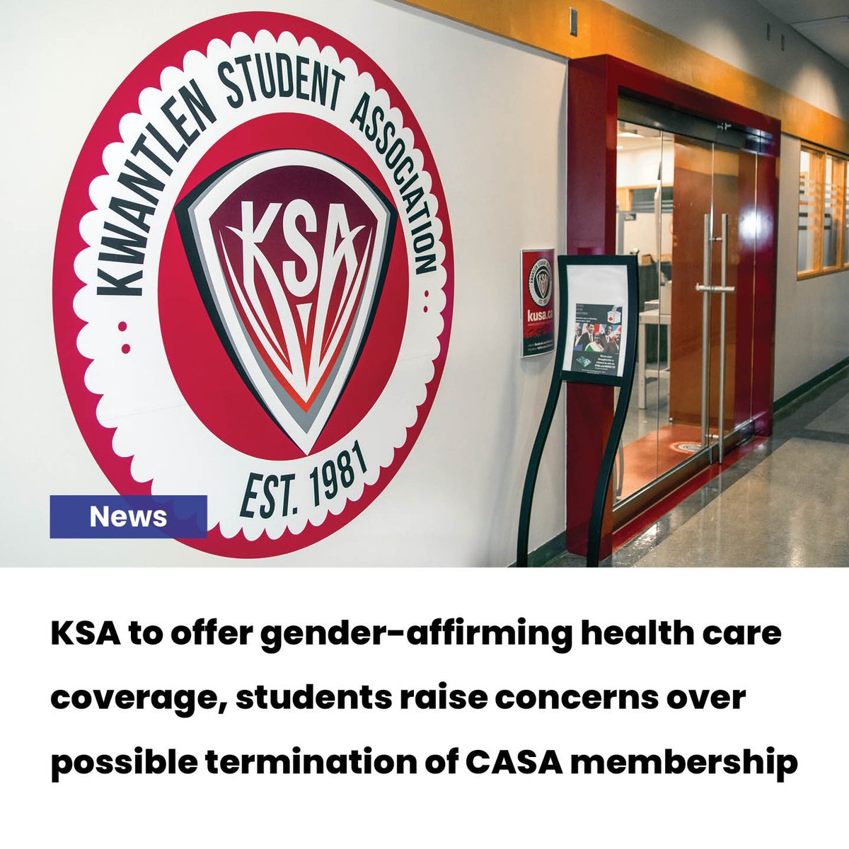 #NEWS: KSA to offer gender-affirming health care coverage, students raise concerns over possible termination of CASA membership

KPU leads B.C. post-secondaries in gender-affirming care coverage, president says council needs break from CASA

ow.ly/hiTW50Qr4xr