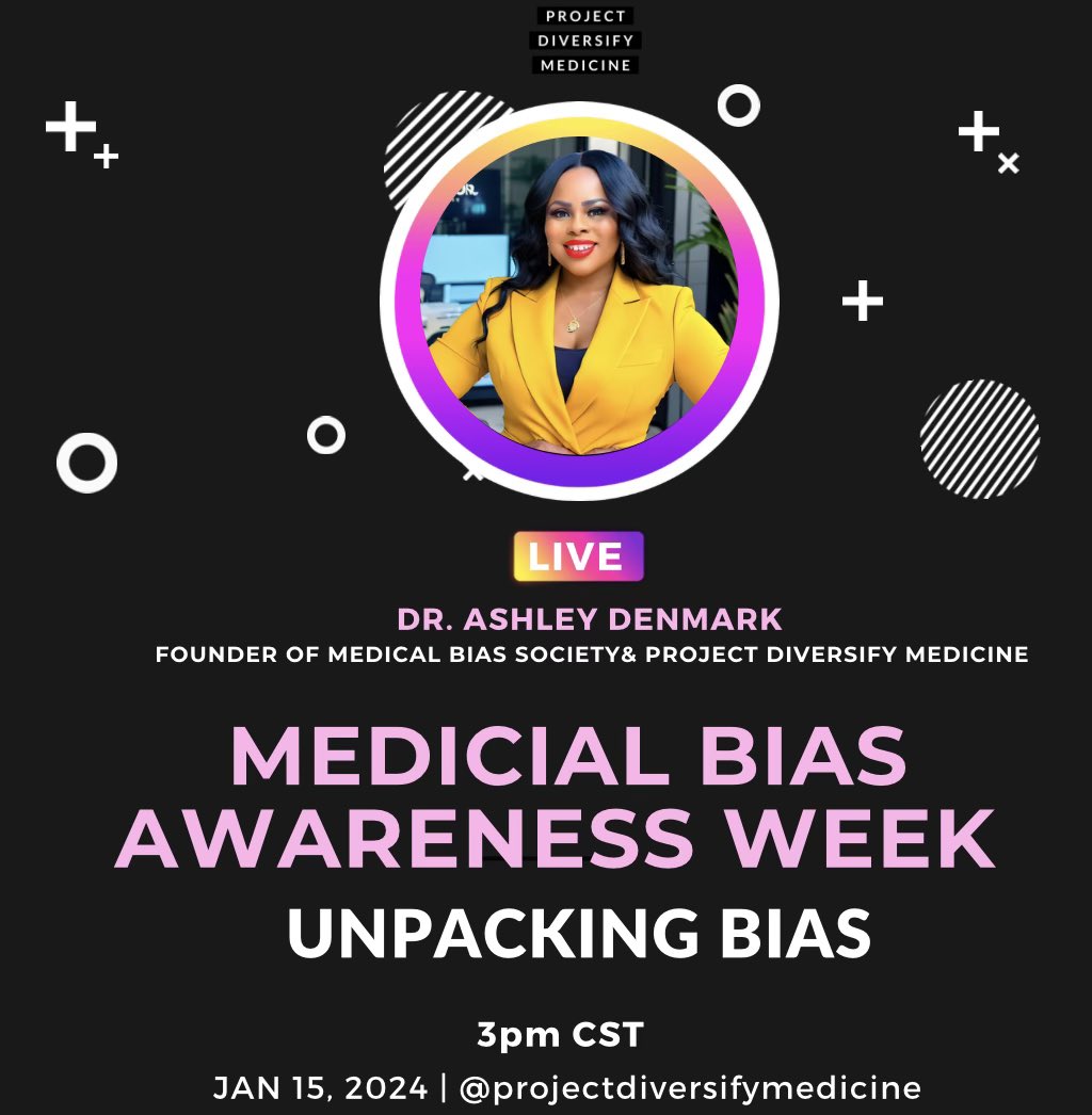 Medical Bias Awareness Week is a thing y’all!!! Pull up🚀🚀🚀🚀