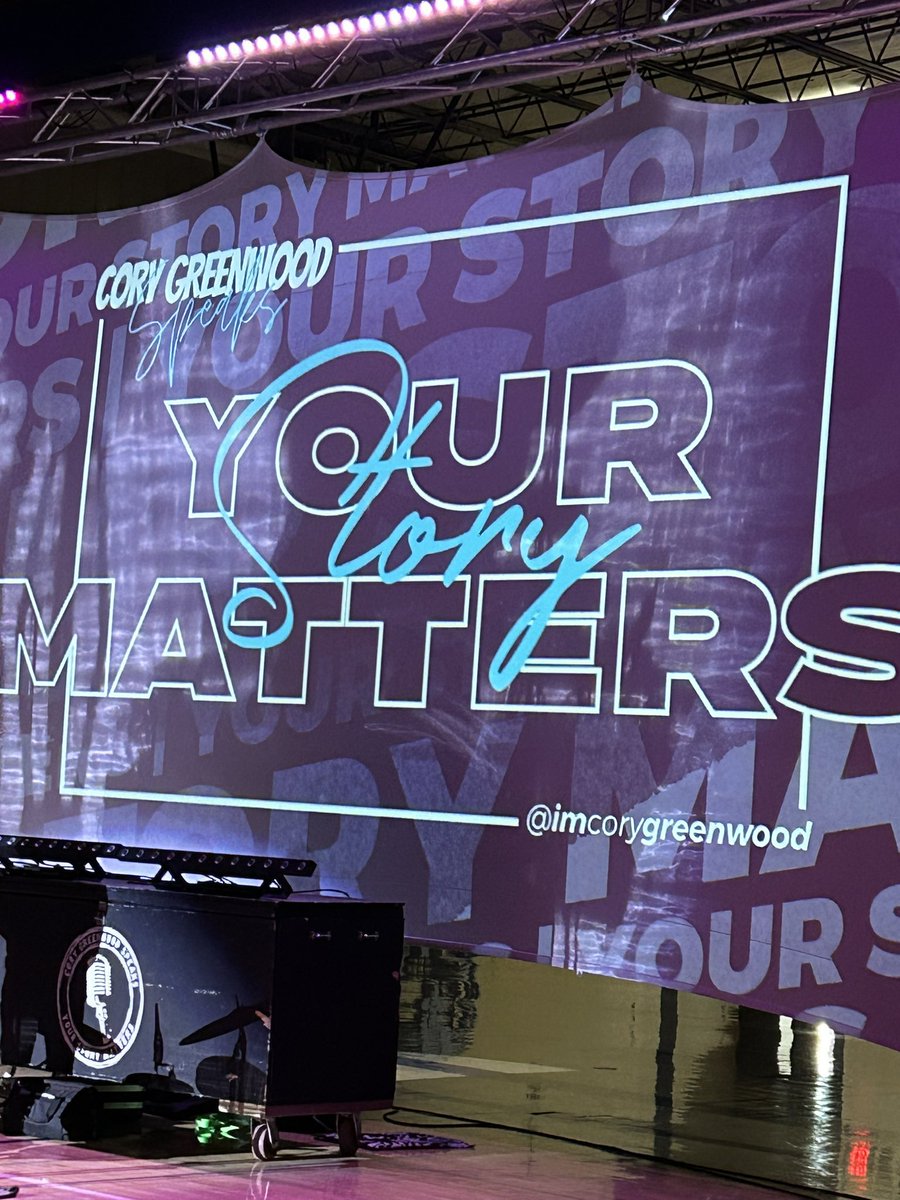 KDewitte71's tweet photo. Corey Greenwood is at Cedar Mountain today.   “You matter”. “Find your harness”. “ someone loves and that is a reason to stay here”#cmpride #cmcougars #coreygreenwood #yourstorymatters https://t.co/0CllYrtMjd