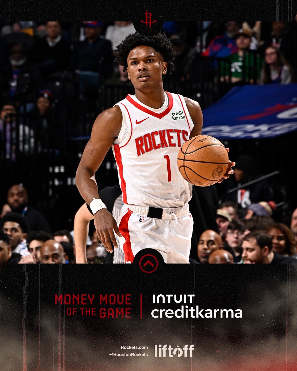 HoustonRockets's tweet photo. New career high for the Rook π
@CreditKarma | #MoneyMoveoftheGame https://t.co/Y8USt7RpXJ
