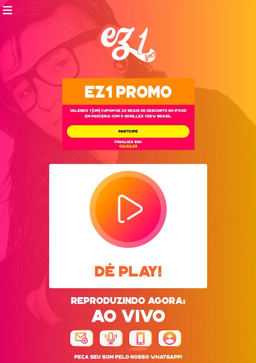 SkrillexBCBR's tweet photo. O aniversário é do Skrillex, mas quem ganha presente é vocês!! 
Ao se cadastrarem no site da rádio, poderão concorrer a 1 cupom de 20 reais no ifood. Corre lá e nos vemos às 19h!

LINK: https://t.co/HgZh4T4183 

#HappyBirthdaySkrillex https://t.co/crEL3N3SyG