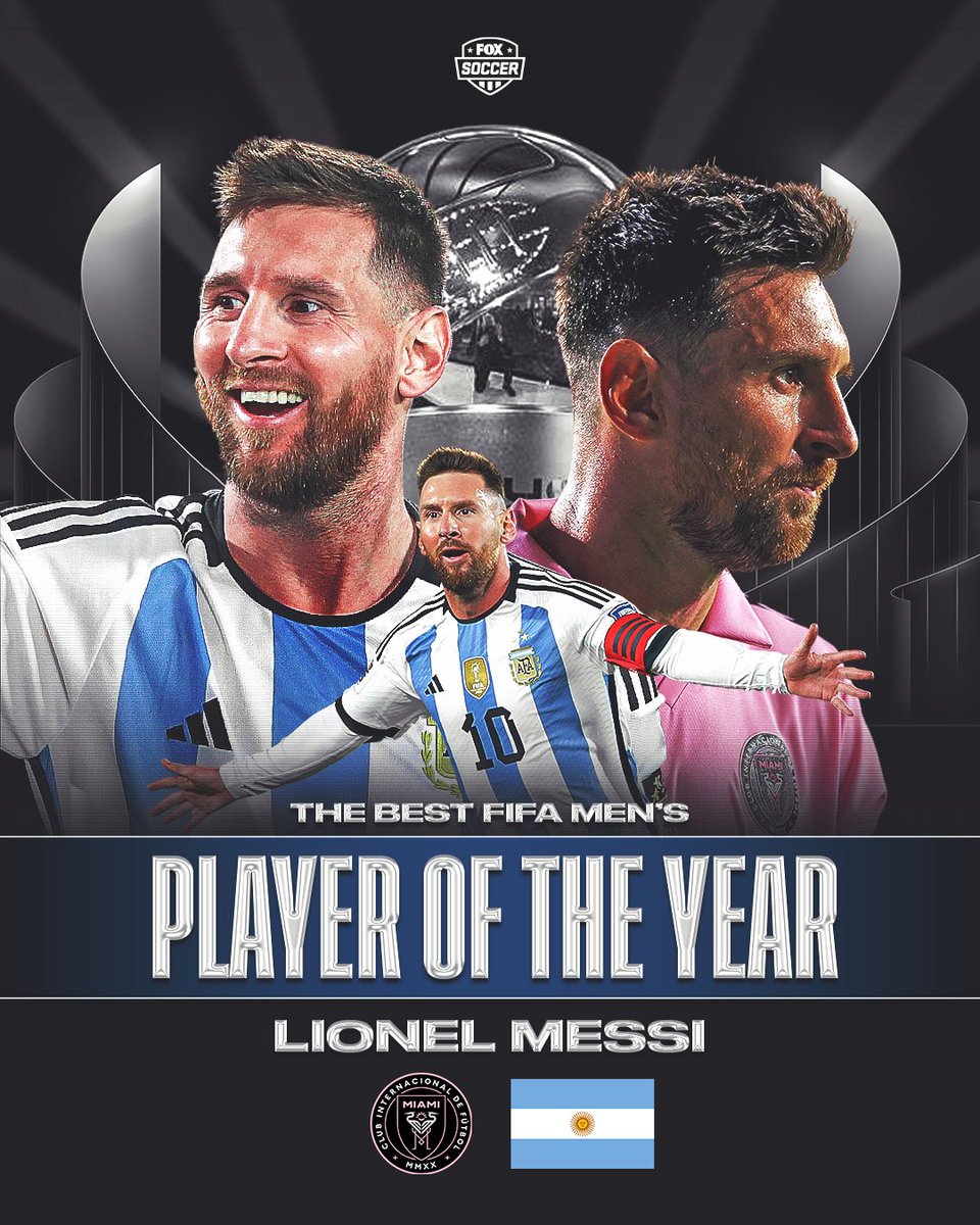 HE'S THE BEST 🐐

Lionel Messi has been crowned #TheBest FIFA Men's Player of 2023 🏆