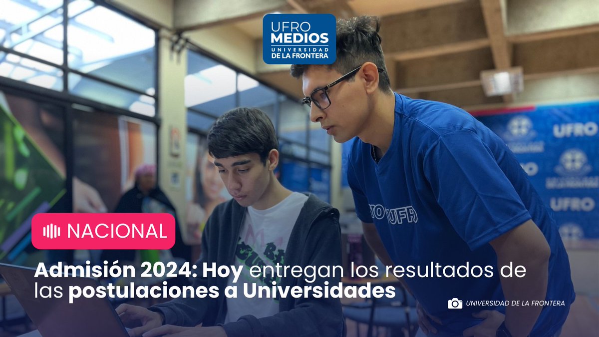 ¡Es hoy, es hoy! 🙀

👉Hoy 16 de enero, a las 12:00 horas 🕛, podrás conocer en línea tus resultados de postulación a las universidades participantes en el Proceso de Admisión 2024. 

📲Resultados generales en acceso.mineduc.cl y demre.cl

#Admisión2024 #PAES