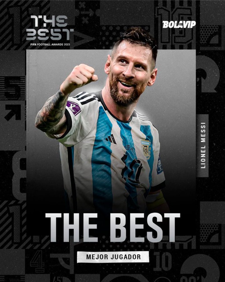 AlertaNews24's tweet photo. 🇦🇷 | AHORA: Lionel Messi, elegido Mejor Futbolista Masculino de la FIFA 2023. https://t.co/0wQKApa9N7