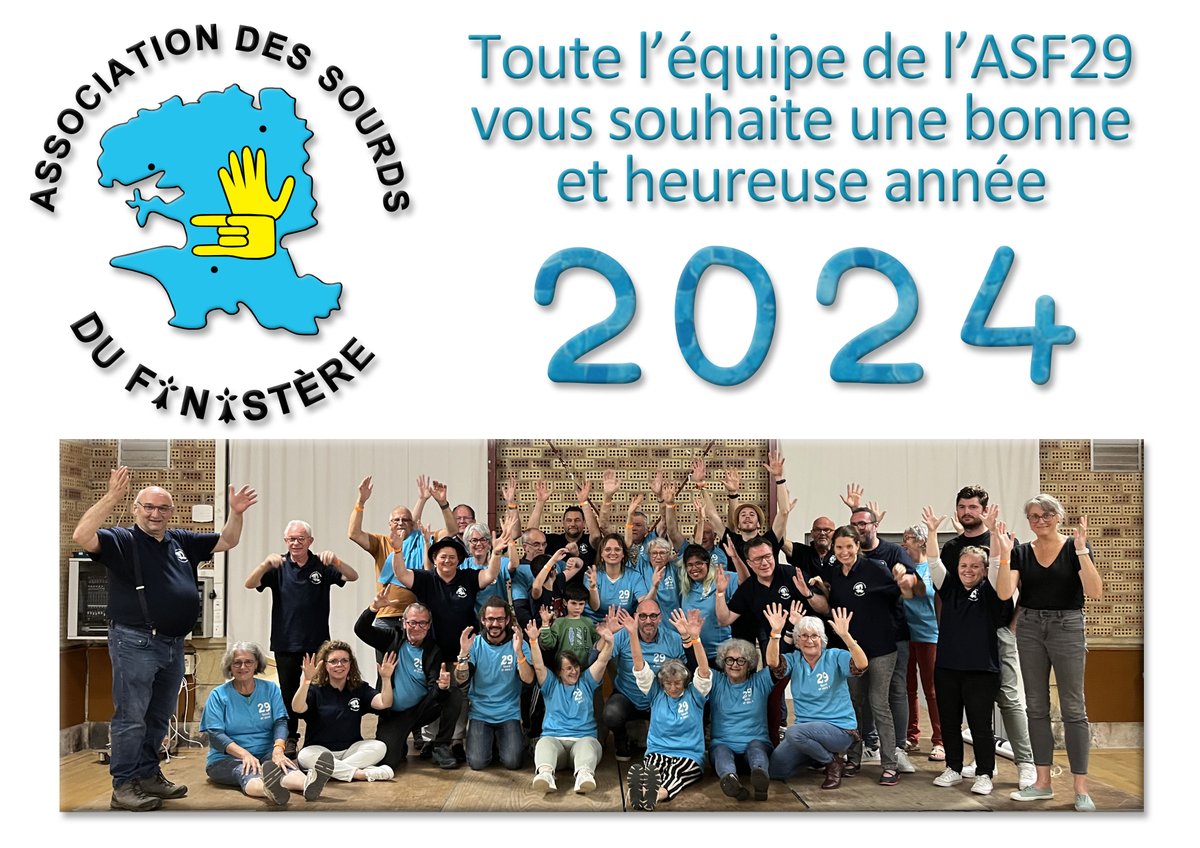 Toute l'équipe vous présente ses meilleurs vœux pour cette nouvelle année 2024 !
Video => youtube.com/watch?v=v95BJo…

Merci à la ville de Brest, Brest Métropole, Gouesnou , de Carhaix, du Quimper, du Conseil Départemental, du Région Bretagne , à la sécurité sociale de Brest
