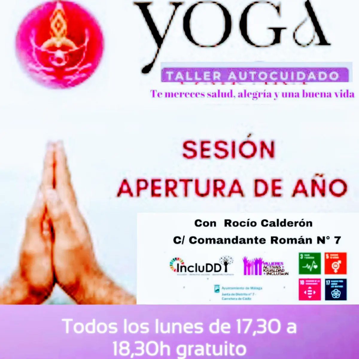 IncluDD_eu's tweet photo. En @IncluDD_eu Todos los lunes yoga en @IncluDD_eu con tu yoga ideal. Gratuito. Te esperamos.
#IncluDD
#yoga
#malaga
#distrito7 https://t.co/XPO3zQNKL4
