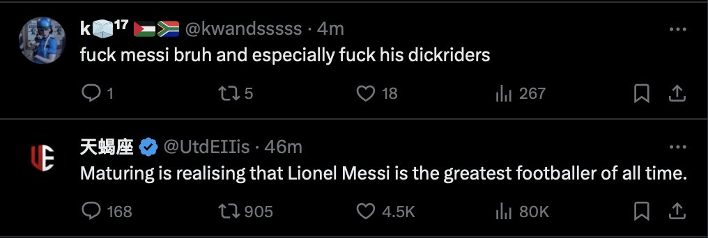 cogito_ergo_um's tweet photo. It is 2024 and we are still #thuggingout out Messi discourse https://t.co/iz1kNqYMUC