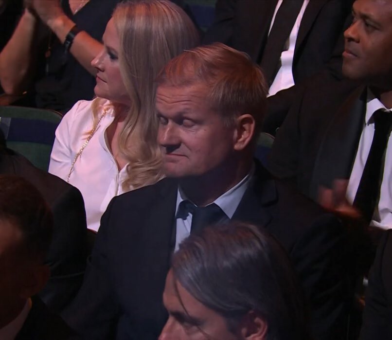 TimelineCR7's tweet photo. 🚨

Haaland's father after Lionel Messi was announced as the winner.

His reaction tells us everything. 

https://t.co/vfHeg6pU5z
