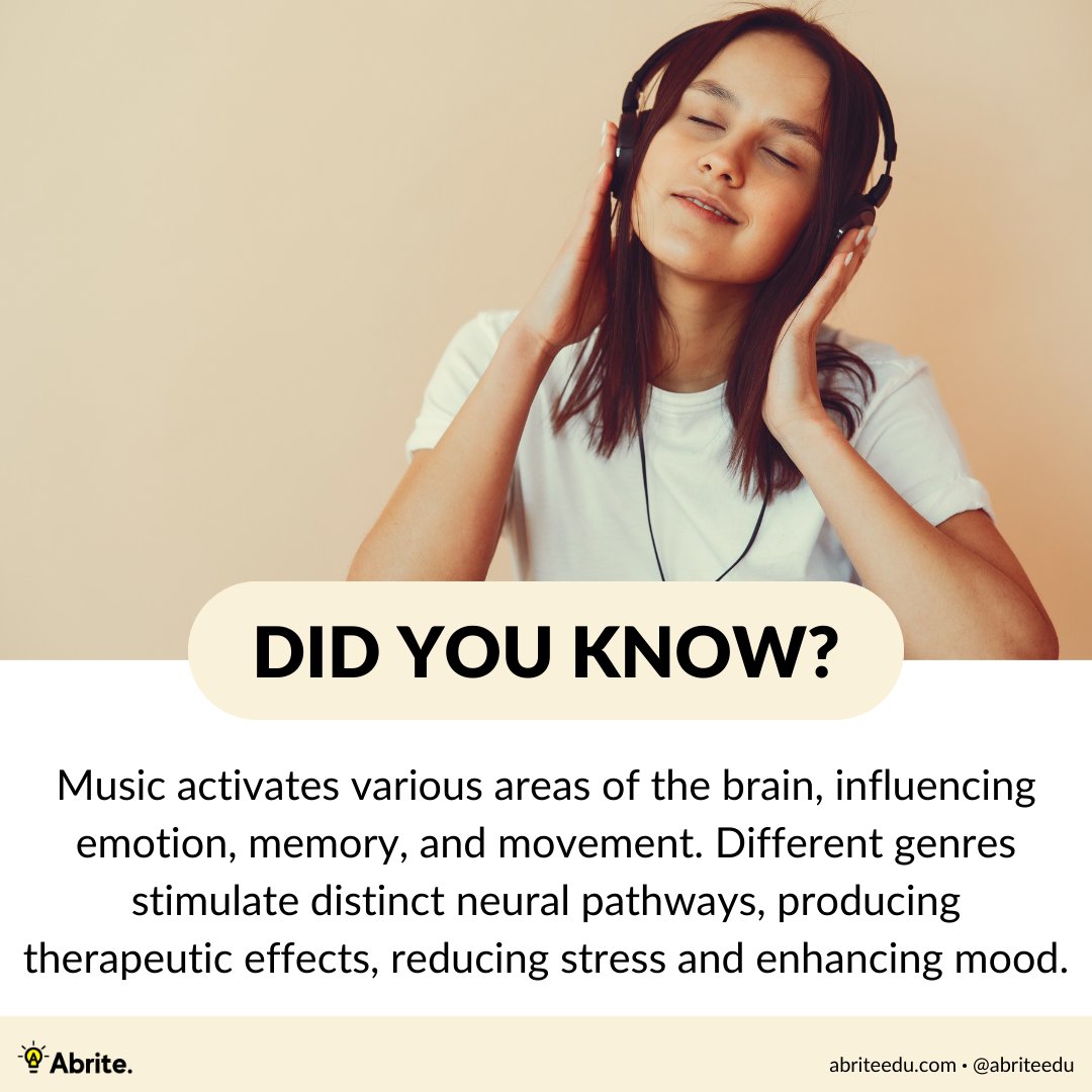 💡 Did you know? Music isn't just a melody; it's a brain booster! 🧠✨ #AbriteInsights #MusicAndMind #AbriteEducation 🚀