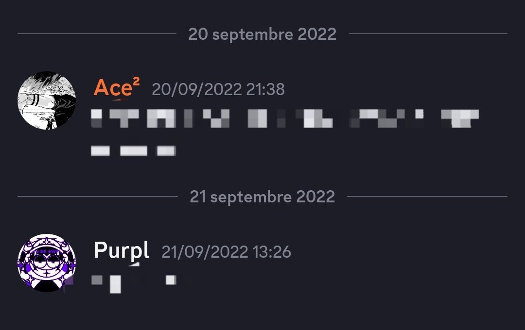 Ennix10's tweet photo. @purplSPK l'une des plus vielles conversation sur un serveur discord avec le p https://t.co/BJRsw1aCxI