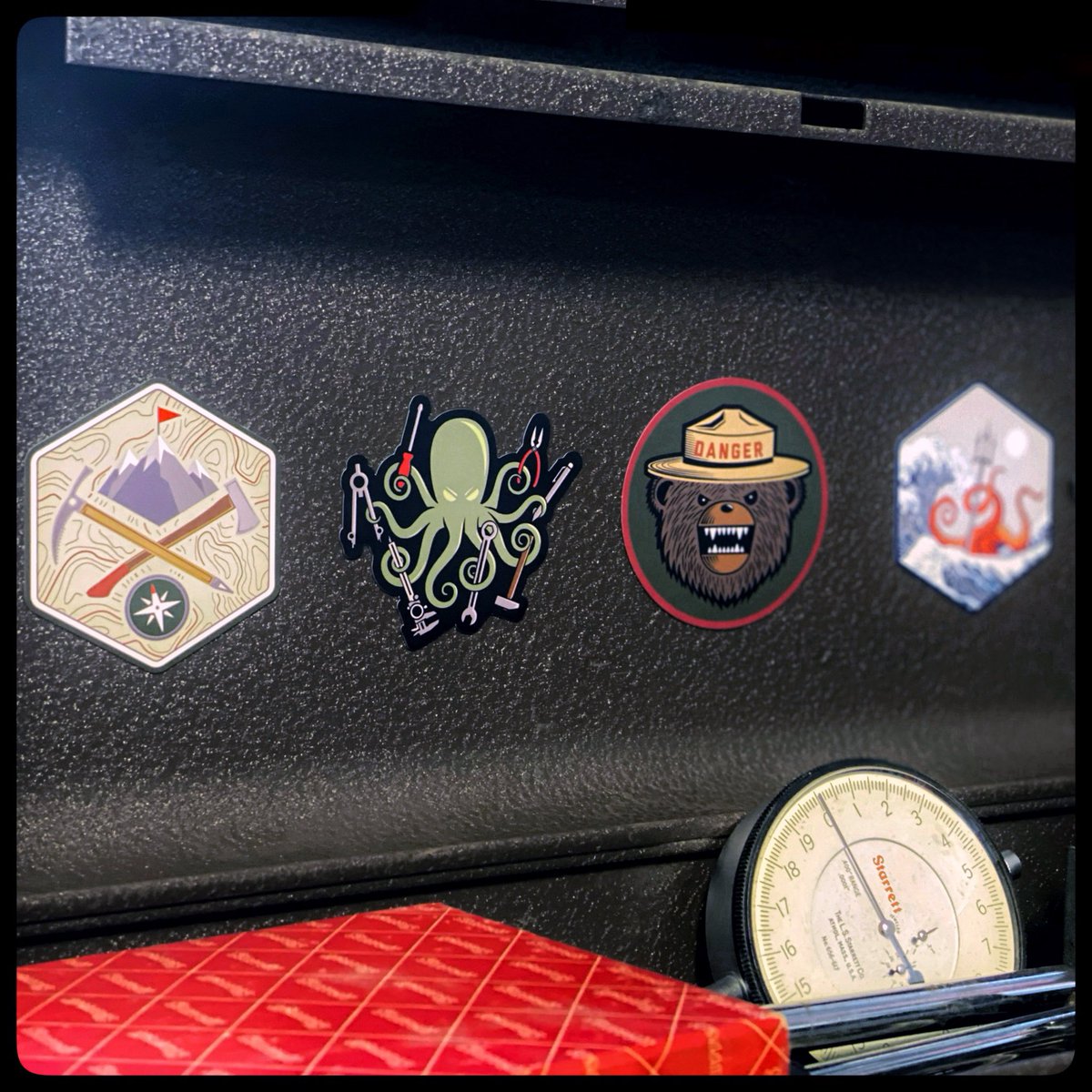 PDWLife's tweet photo. Magnetic Monday in the SPD Metal Shop. 

#prometheusdesignwerx 
#betheoutsider #mondaymotivation #releasethekraken #specialprojectsdivision #adventurebadge #krakenwave #dangerrangerbear #magnetized #toolbox #metalshop #beerfridge #adventuregear #pdw4life https://t.co/FNl45jqVcp
