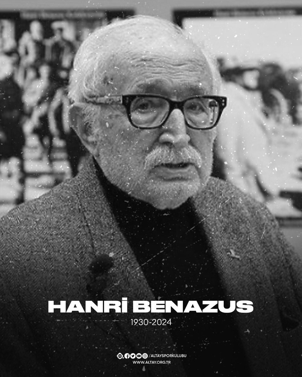 Altay_TAM's tweet photo. İzmir’in çınarı @AltaySporKulubu ’nün en derin köklerinden, gerçek bir İzmir beyefendisi, M. Kemal Atatürk sevdalısı #HanriBenazus ’ün kaybının verdiği acı tarifsiz. Altaylılar, İzmirliler ve sevenleri onu güzelliklerle yad edecek.
Anısına sahip çıkacak, anısını yaşatacağız. https://t.co/oYAKPGnYpc