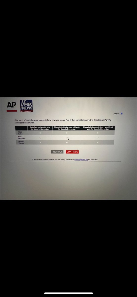 VivekGRamaswamy's tweet image. RIGGED. Fox &amp;amp; AP just sent a broad “voter attitudes” poll on the eve of the caucus, which they’ll report on TV right before the Iowa caucus. It leaves one candidate off the list. Stick it to the media &amp;amp; shock the world at the Iowa caucus tonight. ⁦@elonmusk⁩