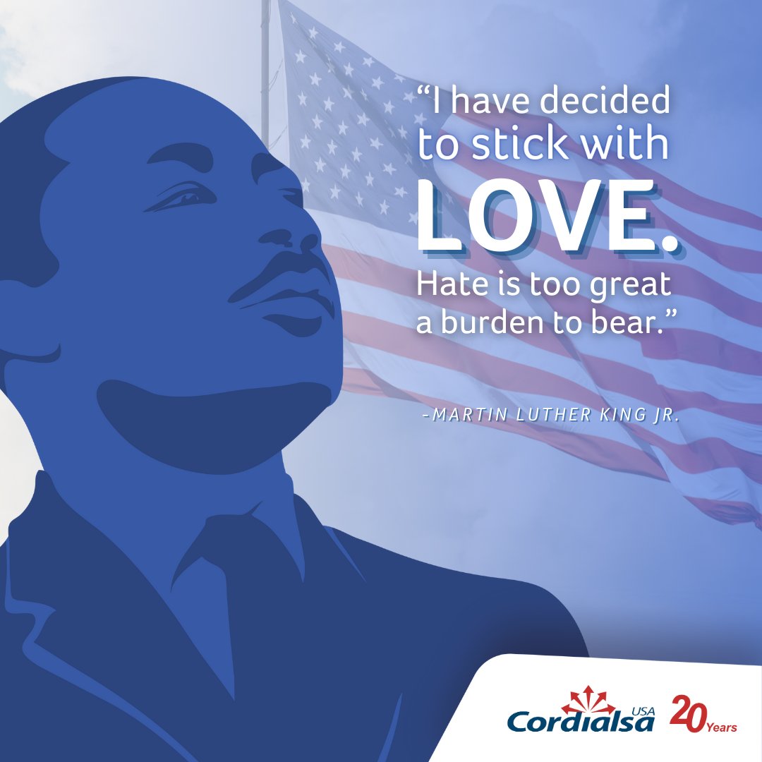 Cordialsa USA commemorates this day and the valuable teachings of Martin Luther King Jr. #martinlutherkingjr #civilrights #love #blacklivesmatter